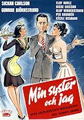 Min syster och jag 1950 poster Sickan Carlsson Gunnar Björnstrand Elof Ahrle Schamyl Bauman