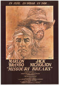 The Missouri Breaks 1976 poster Marlon Brando Jack Nicholson Randy Quaid Arthur Penn