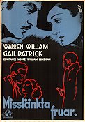 Misstänkta fruar 1938 poster Warren William Gail Patrick