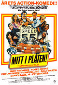 Mitt i plåten 1981 poster Burt Reynolds Roger Moore Farrah Fawcett Sammy Davis Jr Dean Martin Hal Needham Affischkonstnär: Drew Struzan Bilar och racing