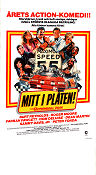 Mitt i plåten 1981 poster Burt Reynolds Roger Moore Farrah Fawcett Sammy Davis Jr Dean Martin Hal Needham Bilar och racing