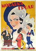 Modärna fruar 1932 poster Margit Manstad Edvin Adolphson Eric Rohman art