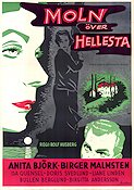 Moln över Hellesta 1956 poster Anita Björk Birger Malmsten Isa Quensel Birgitta Andersson Rolf Husberg Filmbolag: Sandrews Konstaffischer