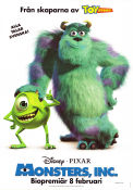 Monsters Inc 2001 poster Billy Crystal Pete Docter Filmbolag: Pixar Animerat