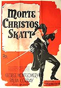 Monte Christos skatt 1952 poster Paula Corday George Montgomery Svärd och sandal