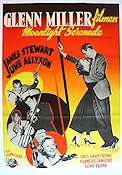 Moonlight Serenade 1954 poster Glenn Miller James Stewart June Allyson Louis Armstrong Frances Langford Gene Krupa Jazz Dans