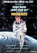Moonraker 1979 poster Roger Moore Richard Kiel Lois Chiles Michael Lonsdale Lewis Gilbert