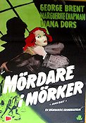 Mördare i mörker 1954 poster George Brent Diana Dors