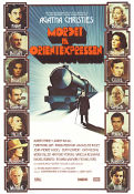 Mordet på Orientexpressen 1974 poster Albert Finney Lauren Bacall Ingrid Bergman Sean Connery Martin Balsam Richard Widmark Sidney Lumet Text: Agatha Christie Tåg