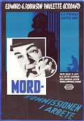 Mordkommissionen i arbete 1953 poster Edvard G Robinson Paulette Goddard