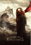 Mortal Engines 2018 poster Hera Hilmar Robert Sheehan Hugo Weaving Christian Rivers