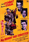 Mr Hobbs tar semester 1962 poster James Stewart Maureen O´Hara Fabian Resor