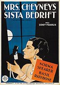 Mrs Cheyneys sista bedrift 1929 poster Norma Shearer Basil Rathbone