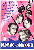 Musik ombord 1958 poster Alice Babs Svend Asmussen Ulrik Neumann Tage Severin Lena Granhagen Sven Lindberg Skepp och båtar