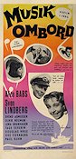 Musik ombord 1958 poster Alice Babs Svend Asmussen Ulrik Neumann Tage Severin Lena Granhagen Sven Lindberg Skepp och båtar