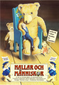 Nallar och människor 1989 poster Börje Ahlstedt Christina Björk Animerat