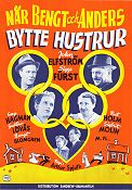 När Bengt och Anders bytte hustrur 1950 poster John Elfström Sigge Fürst Rut Holm Emy Hagman Arthur Spjuth