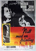 Natt med en främling 1964 poster Natalie Wood Steve McQueen