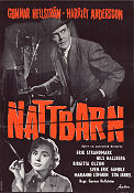 Nattbarn 1956 poster Harriet Andersson Erik Strandmark Nils Hallberg Sven-Eric Gamble Stig Järrel Gunnar Hellström Filmbolag: Sandrews Rökning