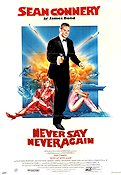 Never Say Never Again 1983 poster Sean Connery Kim Basinger Barbara Carrera Klaus Maria Brandauer Max von Sydow Irvin Kershner