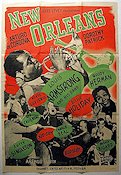 New Orleans 1947 poster Louis Armstrong Billie Holiday Woody Herman Jazz Musikaler