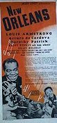 New Orleans 1947 poster Louis Armstrong Billie Holiday Jazz Musikaler
