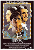 Nijinsky 1980 poster Alan Bates George DeLa Pena Leslie Browne Herbert Ross Affischkonstnär: Richard Amsel Balett