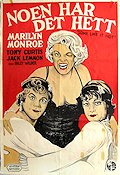 Noen har det hett 1959 poster Marilyn Monroe Jack Lemmon Tony Curtis Billy Wilder