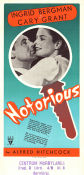 Notorious 1946 poster Ingrid Bergman Cary Grant Claude Rains Alfred Hitchcock