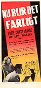 Nu blir det farligt 1955 poster Eddie Constantine Maj Britt Wilkens Jean Danet John Berry