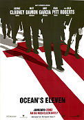 Ocean´s Eleven 2001 poster George Clooney Matt Damon Julia Roberts Steven Soderbergh Gambling