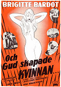 Och gud skapade kvinnan 1956 poster Brigitte Bardot Curd Jürgens Jean-Louis Trintignant Roger Vadim Damer Romantik