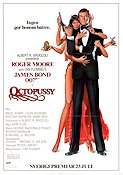Octopussy 1983 poster Roger Moore Maud Adams Louis Jourdan John Glen