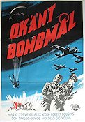 Okänt bombmål 1951 poster Mark Stevens Gig Young Fallskärm