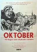 Oktober 1973 poster Sergej Eisenstein Ryssland Politik