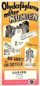 Olycksfåglarna möter mumien 1955 poster Abbott and Costello Charles Lamont