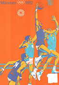 Olympic Games München Basket 1972 affisch Olympiader Sport