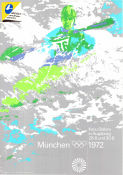 Olympic Games München Canoe Slalom 1972 affisch Olympiader Hästar Sport Affischen från: Germany