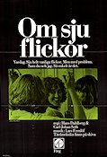 Om sju flickor 1973 poster Bergljot Arnadottir Lena Brogren Agneta Ehrensvärd Hans Dahlberg