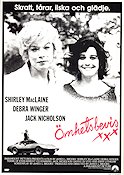 Ömhetsbevis 1983 poster Jack Nicholson Shirley MacLaine Debra Winger James L Brooks Bilar och racing