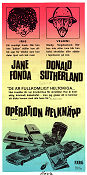 Operation Helknäpp 1973 poster Jane Fonda Donald Sutherland Peter Boyle Howard Hesseman Alan Myerson Bilar och racing