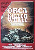 Orca the Killer Whale 1977 poster Richard Harris Affischkonstnär: John Berkey Fiskar och hajar