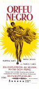 Orfeu Negro 1959 poster Breno Mello Marpessa Dawn Lourdes de Oliveira Marcel Camus Musikaler Filmen från: Brazil