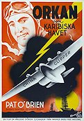 Orkan över Karibiska havet 1936 poster Pat O´Brien Flyg