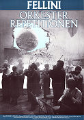 Orkesterrepetitionen 1978 poster Balduin Baas Clara Colosimo Elizabeth Labi Federico Fellini