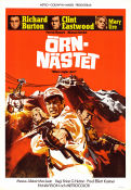 Örnnästet 1969 poster Clint Eastwood Richard Burton Mary Ure Brian G Hutton Text: Alistair Maclean Berg Hitta mer: Nazi