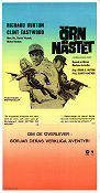 Örnnästet 1969 poster Clint Eastwood Richard Burton Mary Ure Brian G Hutton Text: Alistair Maclean Berg Hitta mer: Nazi