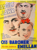 Oss baroner emellan 1939 poster Adolf Jahr Birgit Tengroth Thor Modéen Ivar Johansson Filmbolag: Sandrews