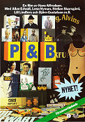 P och B 1983 poster Stellan Skarsgård Allan Edwall Lena Nyman Lill Lindfors Hans Alfredson Filmbolag: AB Svenska Ord