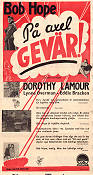 På axel gevär 1941 poster Bob Hope Dorothy Lamour Lynne Overman David Butler Krig